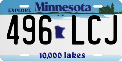 MN license plate 496LCJ