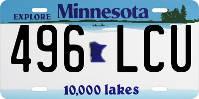 MN license plate 496LCU
