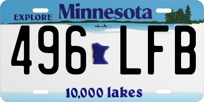 MN license plate 496LFB
