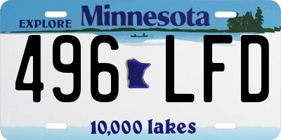 MN license plate 496LFD