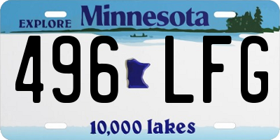 MN license plate 496LFG