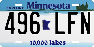 MN license plate 496LFN