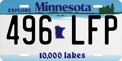 MN license plate 496LFP