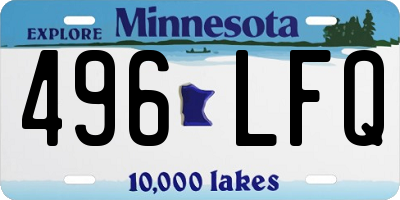 MN license plate 496LFQ