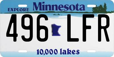 MN license plate 496LFR