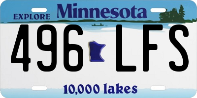 MN license plate 496LFS