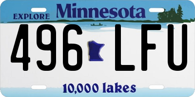 MN license plate 496LFU