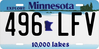 MN license plate 496LFV