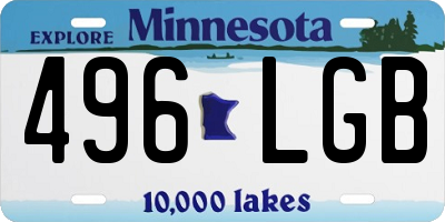 MN license plate 496LGB