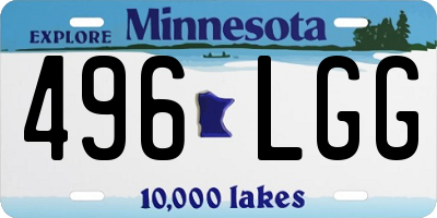 MN license plate 496LGG