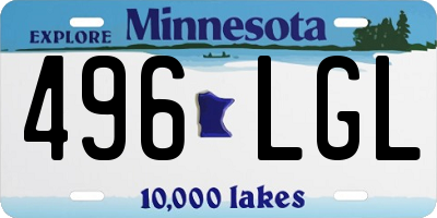 MN license plate 496LGL