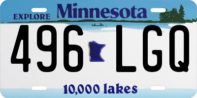 MN license plate 496LGQ