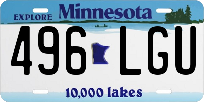 MN license plate 496LGU