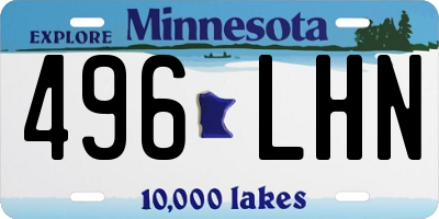 MN license plate 496LHN