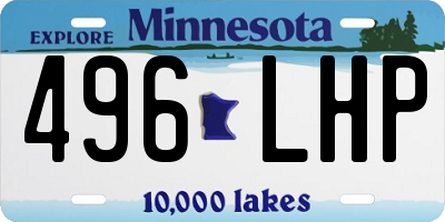 MN license plate 496LHP