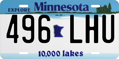 MN license plate 496LHU