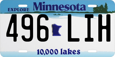 MN license plate 496LIH