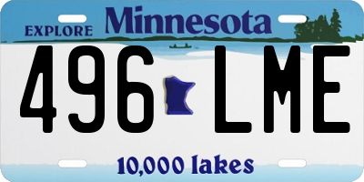 MN license plate 496LME
