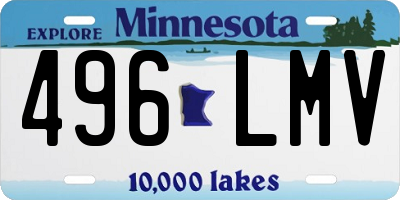 MN license plate 496LMV