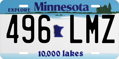 MN license plate 496LMZ