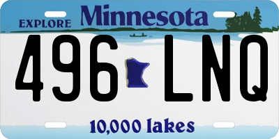 MN license plate 496LNQ
