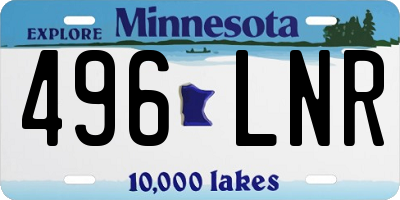 MN license plate 496LNR