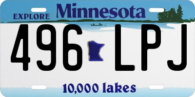 MN license plate 496LPJ