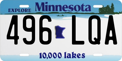 MN license plate 496LQA