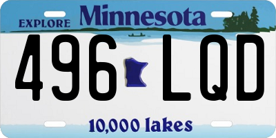 MN license plate 496LQD