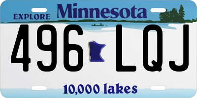 MN license plate 496LQJ