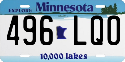MN license plate 496LQO