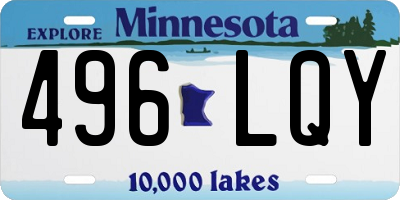 MN license plate 496LQY