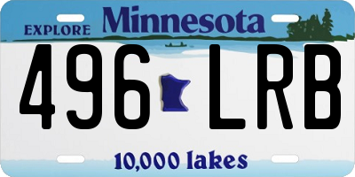 MN license plate 496LRB
