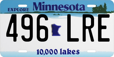 MN license plate 496LRE