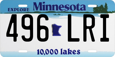 MN license plate 496LRI