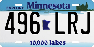 MN license plate 496LRJ