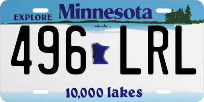 MN license plate 496LRL