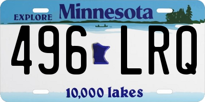 MN license plate 496LRQ