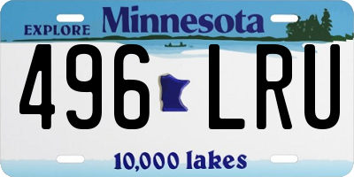MN license plate 496LRU