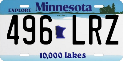 MN license plate 496LRZ