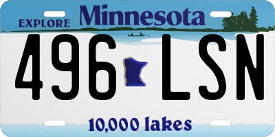 MN license plate 496LSN