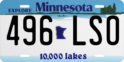 MN license plate 496LSO