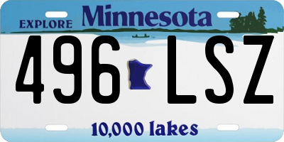 MN license plate 496LSZ