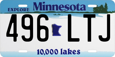 MN license plate 496LTJ