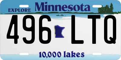 MN license plate 496LTQ