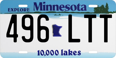 MN license plate 496LTT