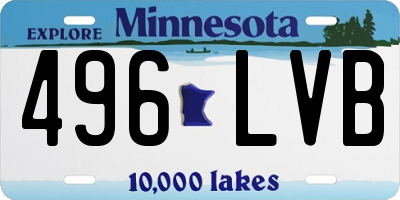 MN license plate 496LVB