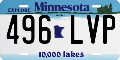 MN license plate 496LVP