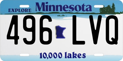 MN license plate 496LVQ