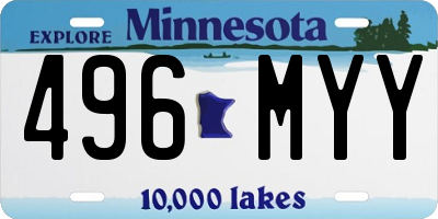 MN license plate 496MYY